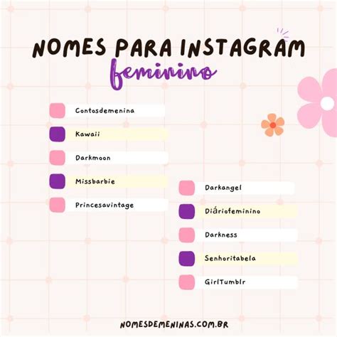 nomes para instagram de cria feminino|Gerador de Nomes de Cria: Crie @ para o Seu。